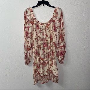 On or Off the Shoulder Floral Print Dress